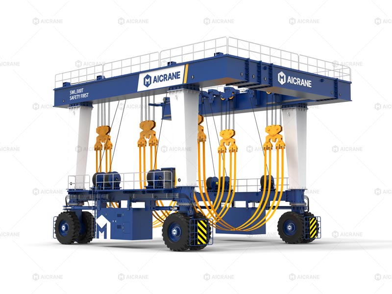 Travel Lift con 8 Ruedas de 300 Toneladas de Aicrane