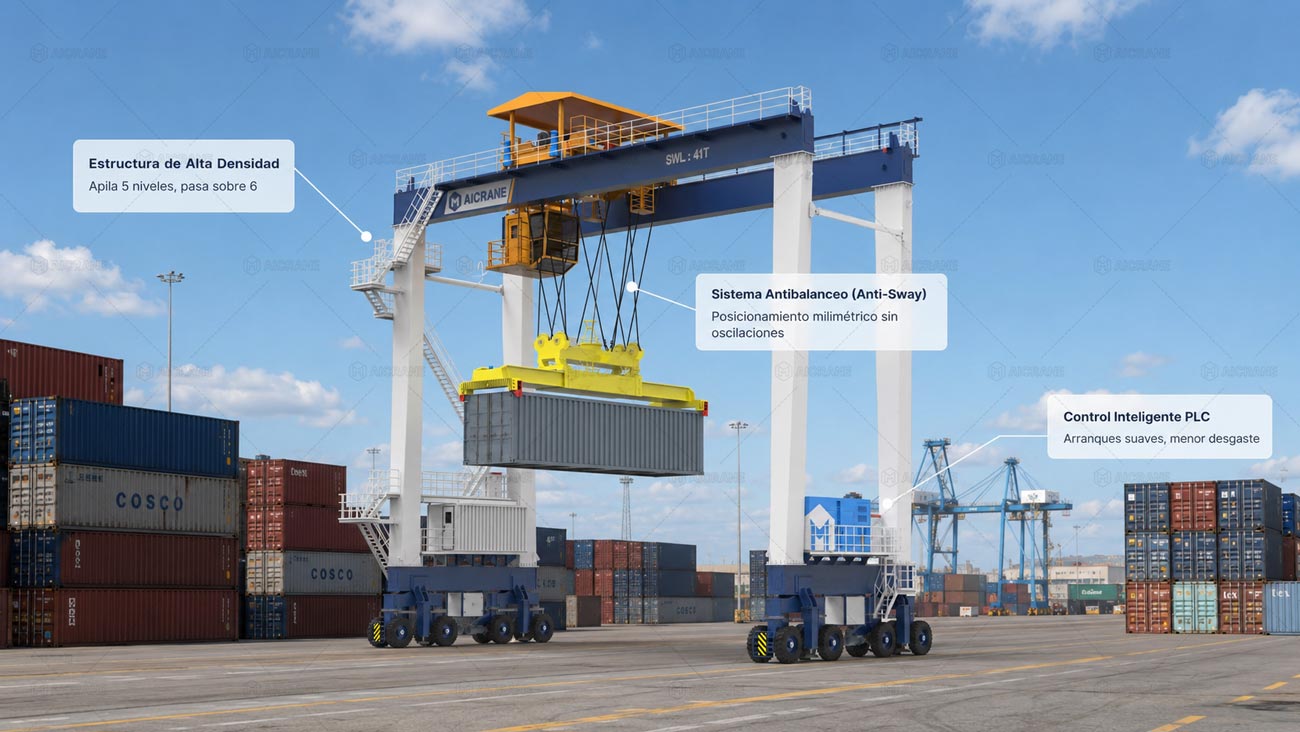Aicrane Grúas Pórticos con Ventajas Técnicos para sus Proyectos